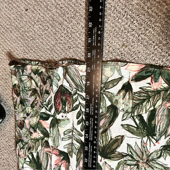 Ulla Popken botanical multicolored print long sleeve tunic top SZ 28 - Picture 10 of 11